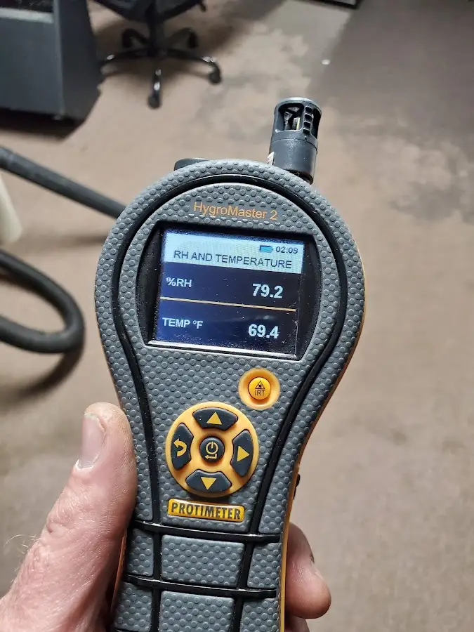 Moisture meter humidity assessment for Fire & Smoke Damage Restoration in Chackbay