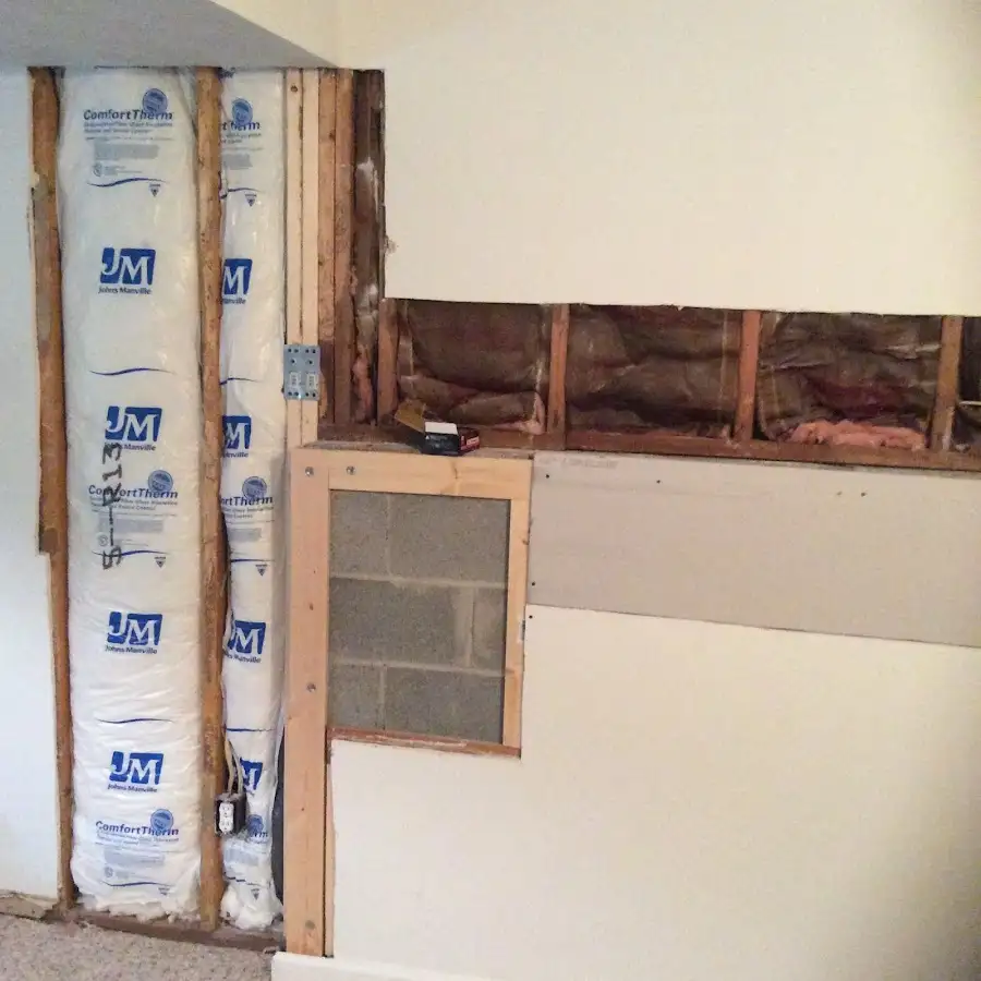 Wall insulation replacement during Structural Drying in Chackbay